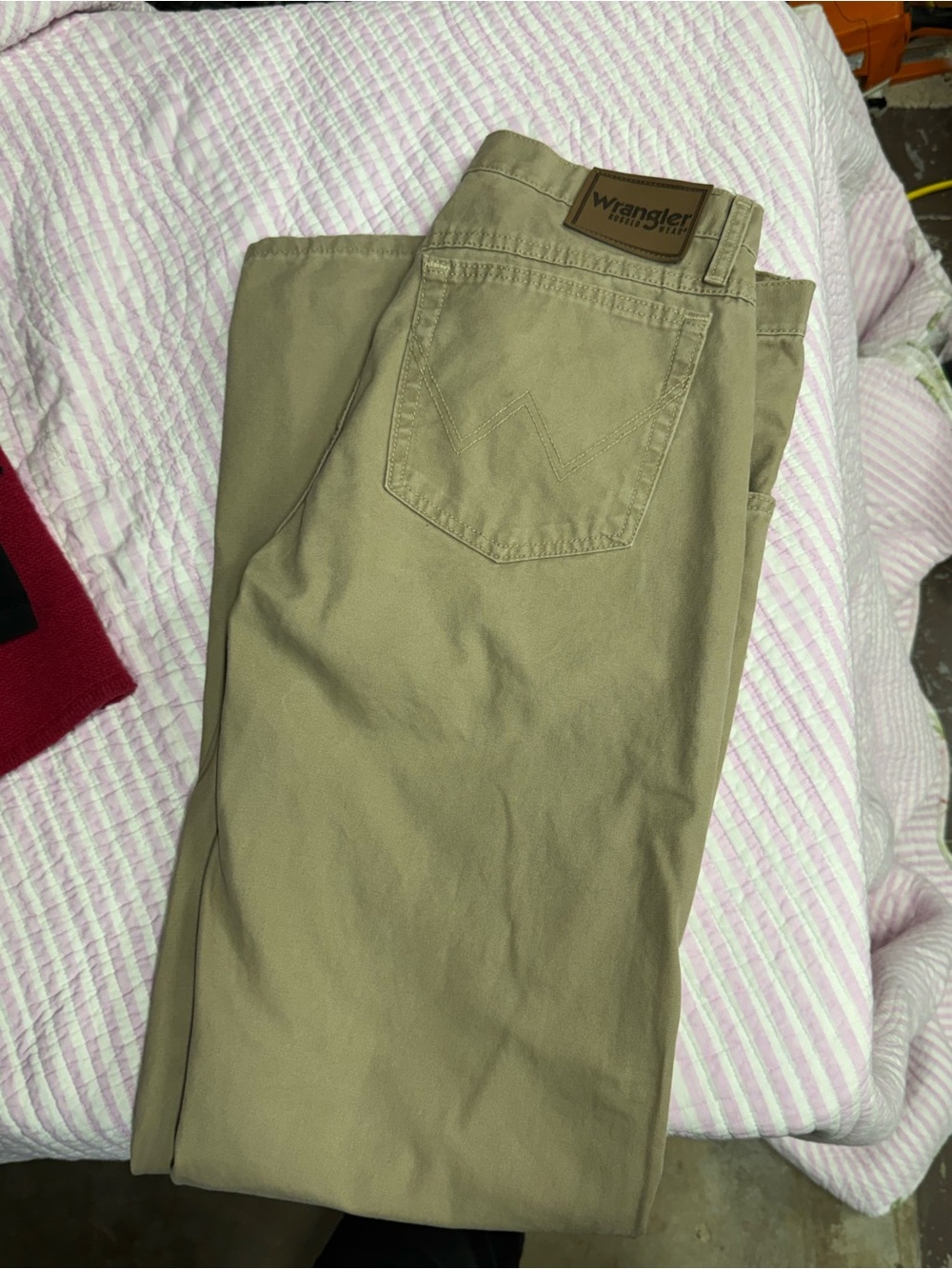 Wrangler Men's Khaki Chinos - Classic Tan
